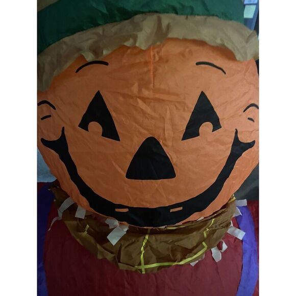 Gemmy Airblown Inflatable Happy Scarecrow Jack’o’lantern 4ft Halloween Decor - Picture 2 of 5